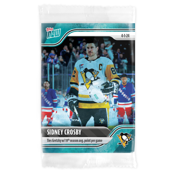 2023-24 TOPPS NOW /10 Blue Ice Parallel  #161- Sidney Crosby 9 (1 of 10)