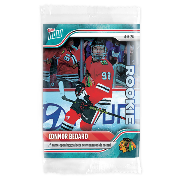 2023-24 TOPPS NOW /10 Blue Ice Parallel  #166- Connor Bedard 13 (1 of 10)