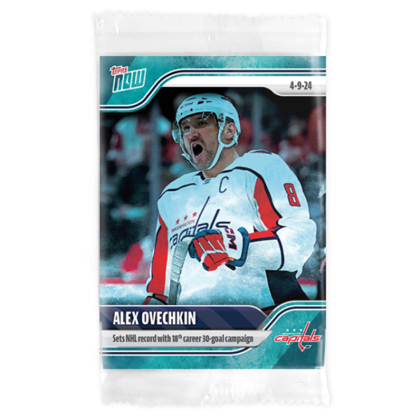 2023-24 TOPPS NOW /10 Blue Ice Parallel  #168- Alexander Ovechkin 4 (1 of 10)