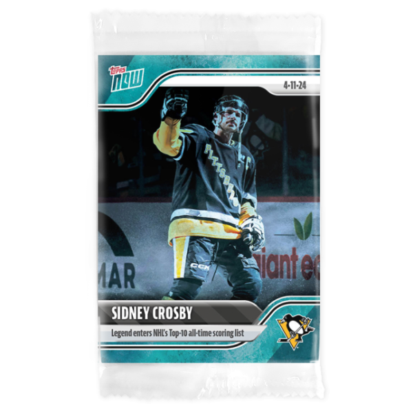 2023-24 TOPPS NOW /10 Blue Ice Parallel  #169- Sidney Crosby 10 (1 of 10)