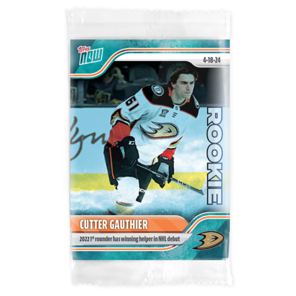 2023-24 TOPPS NOW /10 Blue Ice Parallel  #176- Cutter Gauthier (1 of 10)