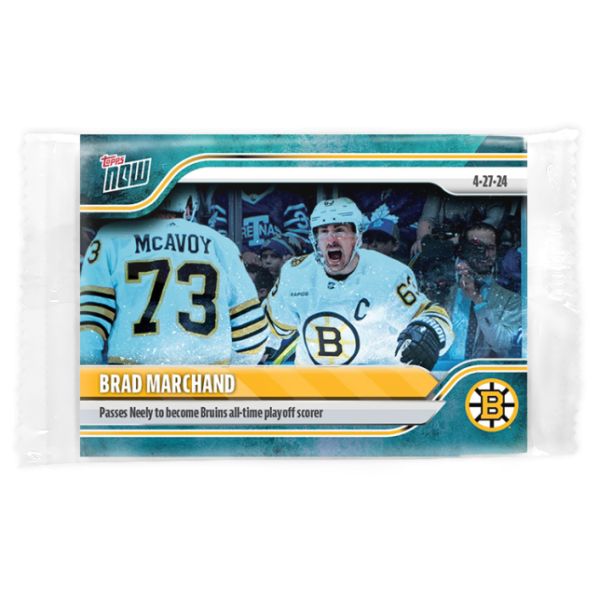 2023-24 TOPPS NOW /10 Blue Ice Parallel  #182- Brad Marchand 4 (1 of 10)