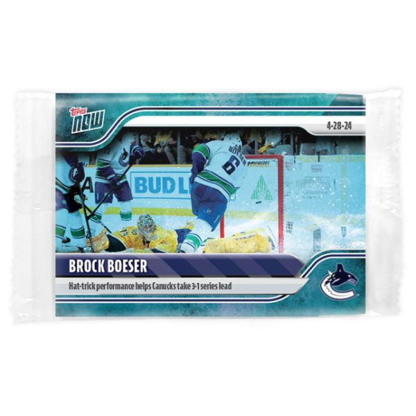 2023-24 TOPPS NOW /10 Blue Ice Parallel  #184- Brock Boeser 3 (1 of 10)