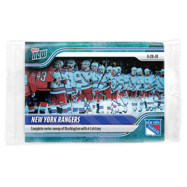 2023-24 TOPPS NOW /10 Blue Ice Parallel  #185- New York Rangers 4 (1 of 10)