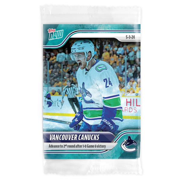 2023-24 TOPPS NOW /10 Blue Ice Parallel  #187- Vancouver Canucks (1 of 10)