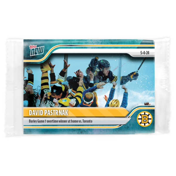 2023-24 TOPPS NOW /10 Blue Ice Parallel  #188- David Pastrnak 2 (1 of 10)