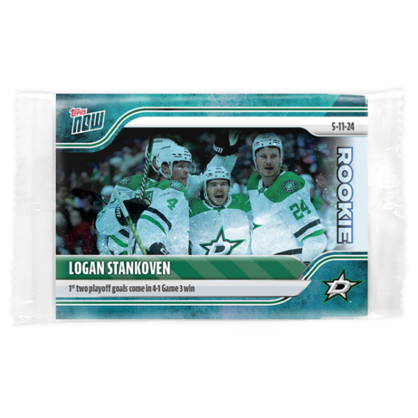 2023-24 TOPPS NOW /10 Blue Ice Parallel  #195- Logan Stankoven 2 (1 of 10)