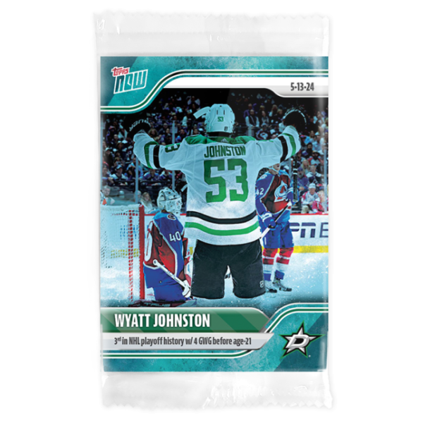 2023-24 TOPPS NOW /10 Blue Ice Parallel  #197- Wyatt Johnston 2 (1 of 10)