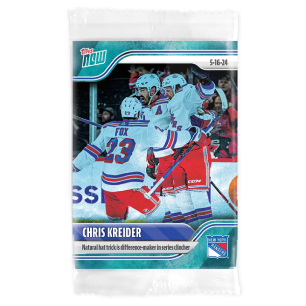 2023-24 TOPPS NOW /10 Blue Ice Parallel  #199- Chris Kreider 2 (1 of 10)