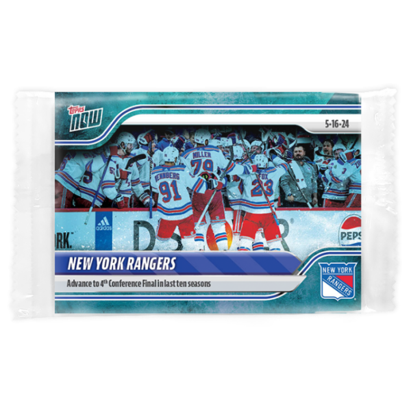 2023-24 TOPPS NOW /10 Blue Ice Parallel  #200- New York Rangers 5 (1 of 10)