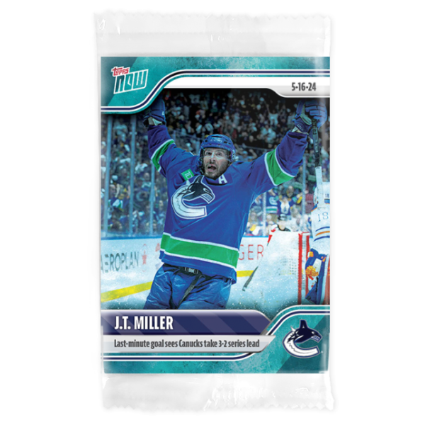 2023-24 TOPPS NOW /10 Blue Ice Parallel  #201- J.T. Miller (1 of 10)