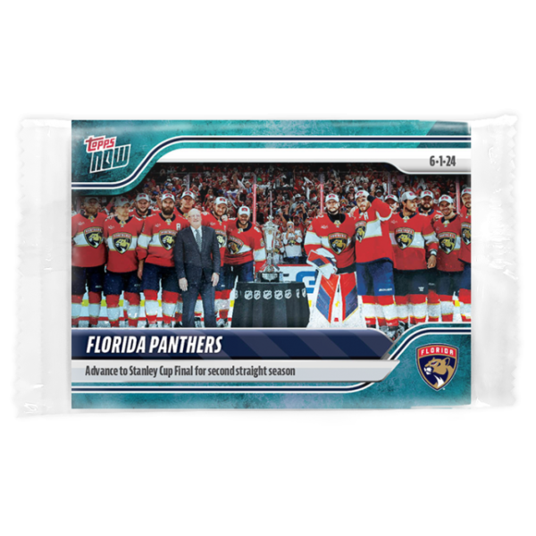 2023-24 TOPPS NOW /10 Blue Ice Parallel  #213- Florida Panthers 3 (1 of 10)