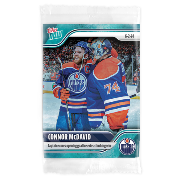 2023-24 TOPPS NOW /10 Blue Ice Parallel  #214- Connor McDavid 14 (1 of 10)