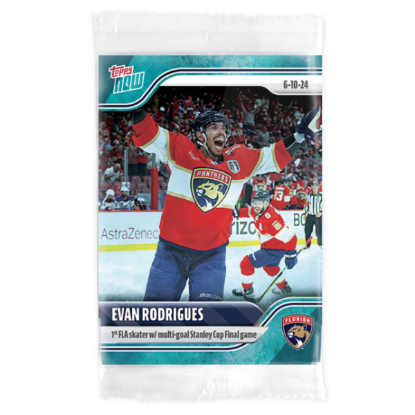 2023-24 TOPPS NOW /10 Blue Ice Parallel  #219- Evan Rodrigues (1 of 10)