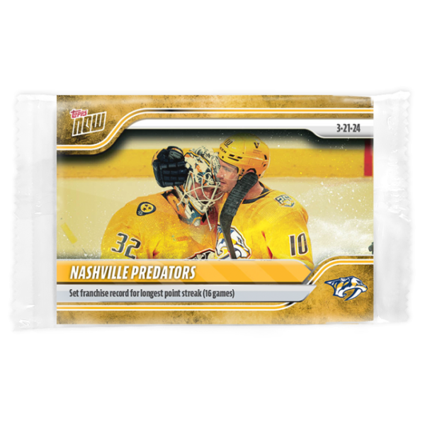 2023-24 TOPPS NOW /1 Gold Ice Parallel  #152- Nashville Predators (1 of 1)