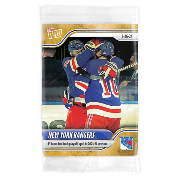 2023-24 TOPPS NOW /1 Gold Ice Parallel  #153- New York Rangers 2 (1 of 1)