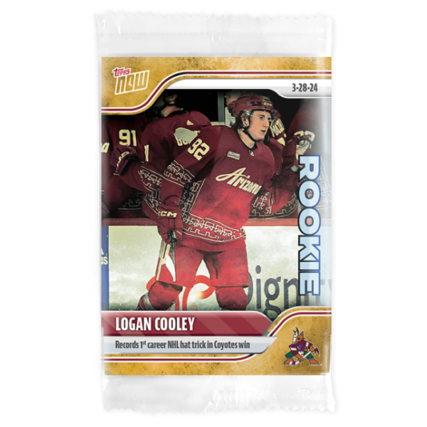 2023-24 TOPPS NOW /1 Gold Ice Parallel  #157- Logan Cooley 3 (1 of 1)