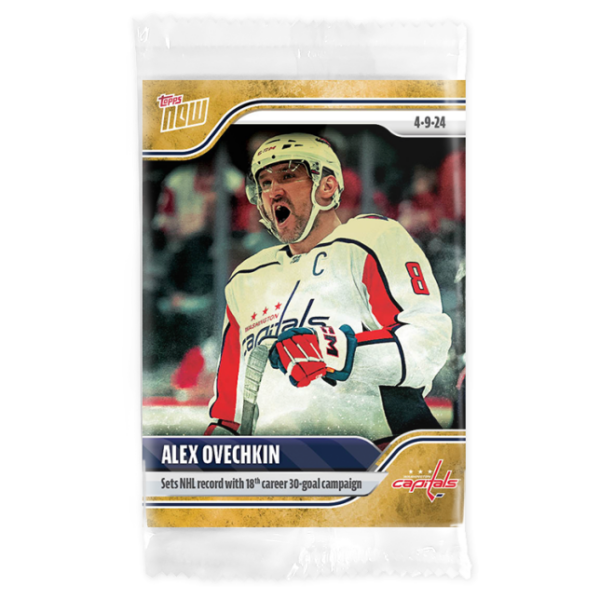 2023-24 TOPPS NOW /1 Gold Ice Parallel  #168- Alexander Ovechkin 4 (1 of 1)