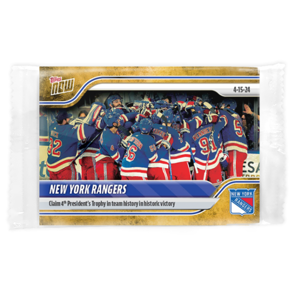 2023-24 TOPPS NOW /1 Gold Ice Parallel  #172- New York Rangers 3 (1 of 1)