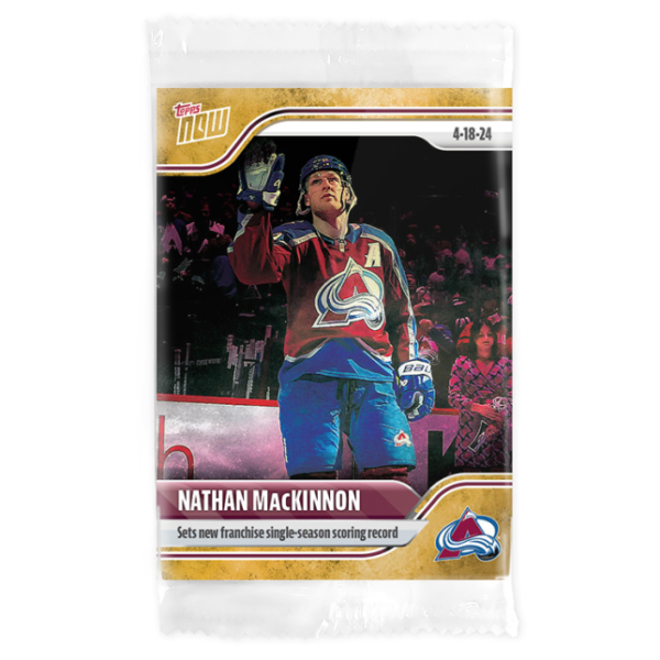 2023-24 TOPPS NOW /1 Gold Ice Parallel  #175- Nathan MacKinnon 8 (1 of 1)