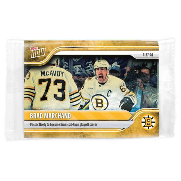 2023-24 TOPPS NOW /1 Gold Ice Parallel  #182- Brad Marchand 4 (1 of 1)