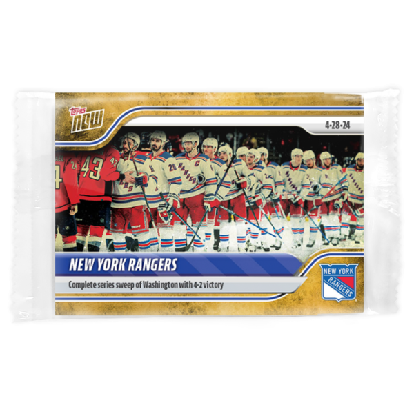 2023-24 TOPPS NOW /1 Gold Ice Parallel  #185- New York Rangers 4 (1 of 1)