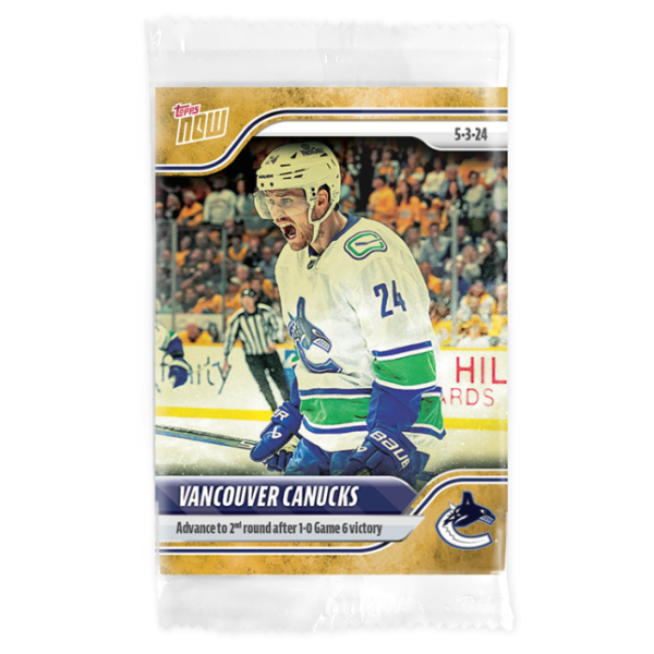 2023-24 TOPPS NOW /1 Gold Ice Parallel  #187- Vancouver Canucks (1 of 1)