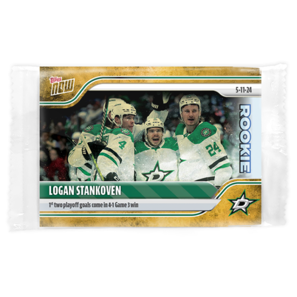 2023-24 TOPPS NOW /1 Gold Ice Parallel  #195- Logan Stankoven 2 (1 of 1)