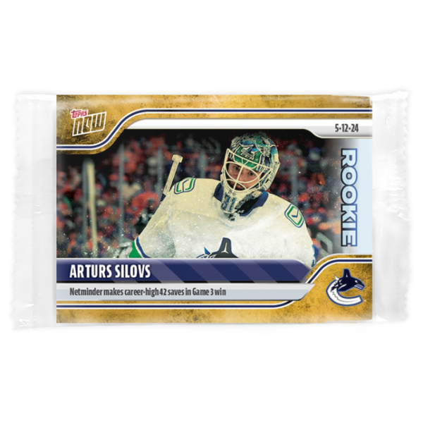 2023-24 TOPPS NOW /1 Gold Ice Parallel  #196- Arturs Silovs (1 of 1)