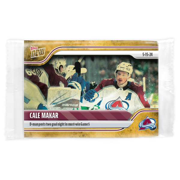 2023-24 TOPPS NOW /1 Gold Ice Parallel  #198- Cale Makar 5 (1 of 1)