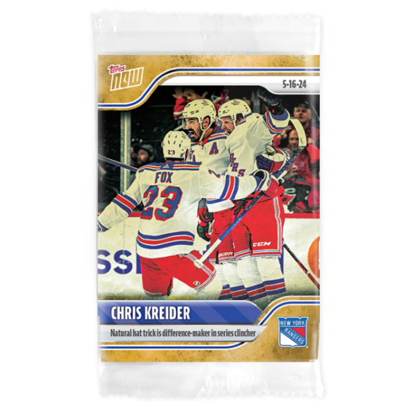 2023-24 TOPPS NOW /1 Gold Ice Parallel  #199- Chris Kreider 2 (1 of 1)