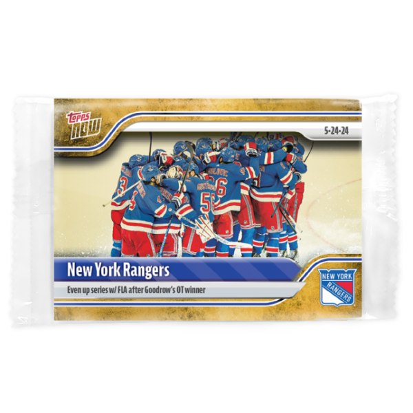 2023-24 TOPPS NOW /1 Gold Ice Parallel  #206- New York Rangers 6 (1 of 1)