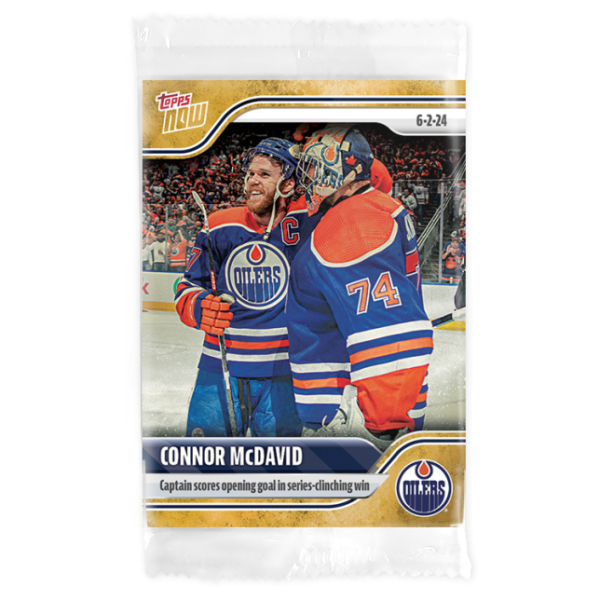 2023-24 TOPPS NOW /1 Gold Ice Parallel  #214- Connor McDavid 14 (1 of 1)