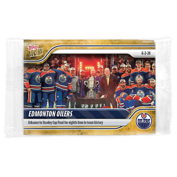 2023-24 TOPPS NOW /1 Gold Ice Parallel  #215- Edmonton Oilers 6 (1 of 1)