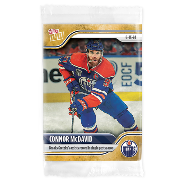 2023-24 TOPPS NOW /1 Gold Ice Parallel  #223- Connor McDavid 15 (1 of 1)