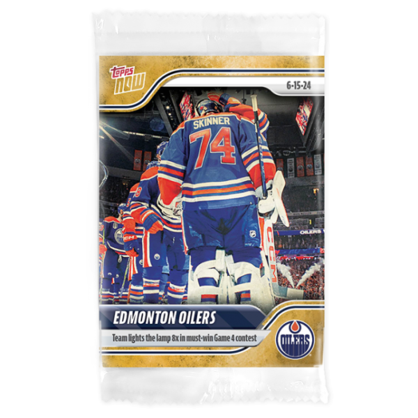 2023-24 TOPPS NOW /1 Gold Ice Parallel  #224- Edmonton Oilers 8 (1 of 1)