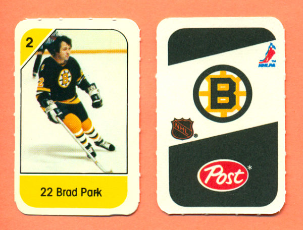 1982 Post Mini Cards #9-Brad Park