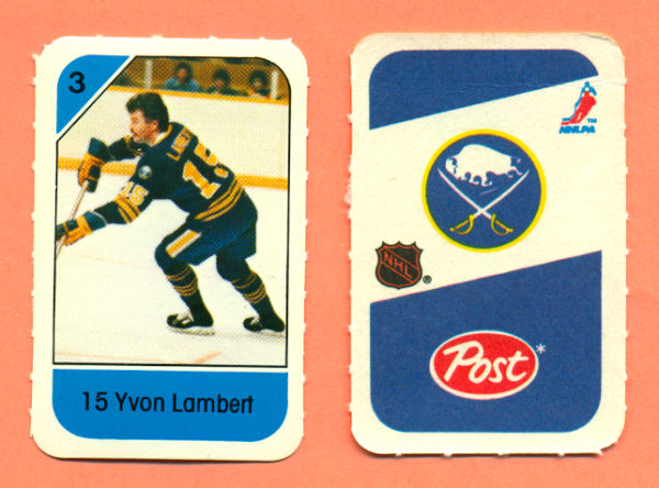 1982 Post Mini Cards #29-Yvon Lambert