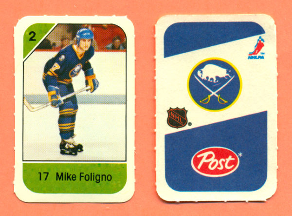 1982 Post Mini Cards #31-Mike Foligno