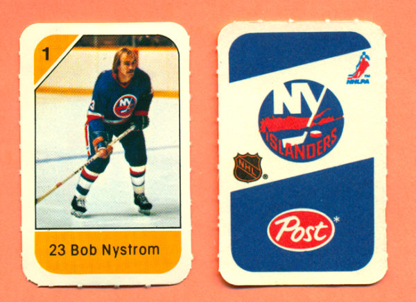 1982 Post Mini Cards #53-Bob Nystrom