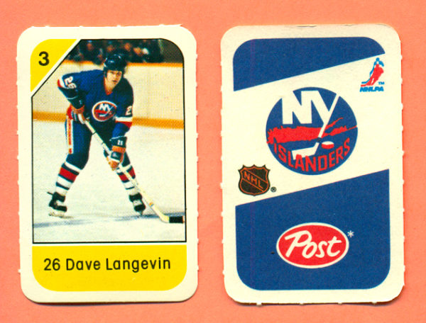 1982 Post Mini Cards #58-Dave Langevin