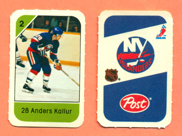 1982 Post Mini Cards #63-Anders Kallur