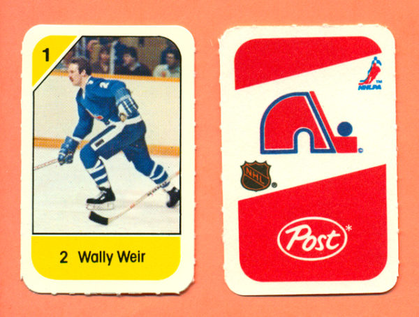 1982 Post Mini Cards #65-Wally Weir