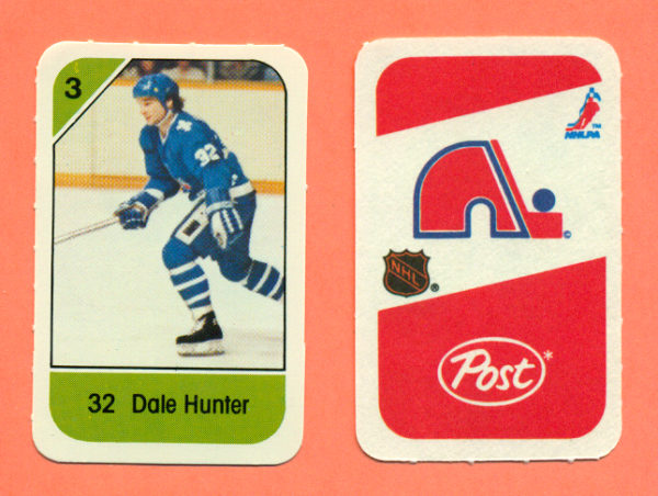 1982 Post Mini Cards #80-Dale Hunter