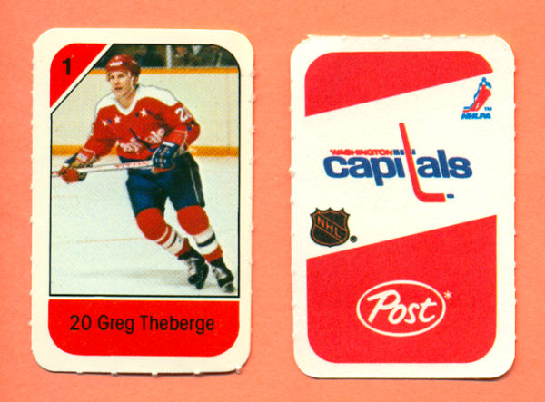 1982 Post Mini Cards #82-Greg Theberge