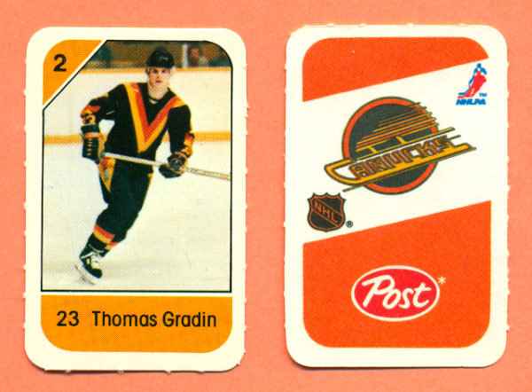 1982 Post Mini Cards #102-Thomas Gradin