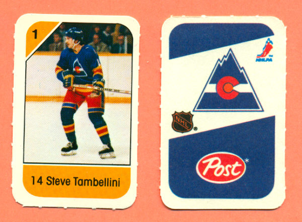 1982 Post Mini Cards #133-Steve Tambellini