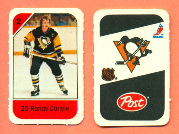 1982 Post Mini Cards #163-Randy Carlyle