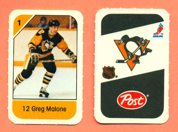 1982 Post Mini Cards #165-Greg Malone