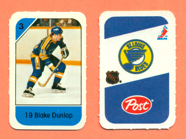 1982 Post Mini Cards #205-Blake Dunlop